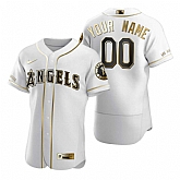Los Angeles Angels Customized Nike White Stitched MLB Flex Base Golden Edition Jersey,baseball caps,new era cap wholesale,wholesale hats